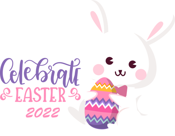 Transparent Easter Easter Bunny Logo Cartoon for Easter Day for Easter