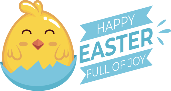 Transparent Easter Logo Smiley Text for Easter Day for Easter