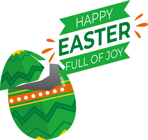 Transparent Easter Leaf Design Logo for Easter Day for Easter