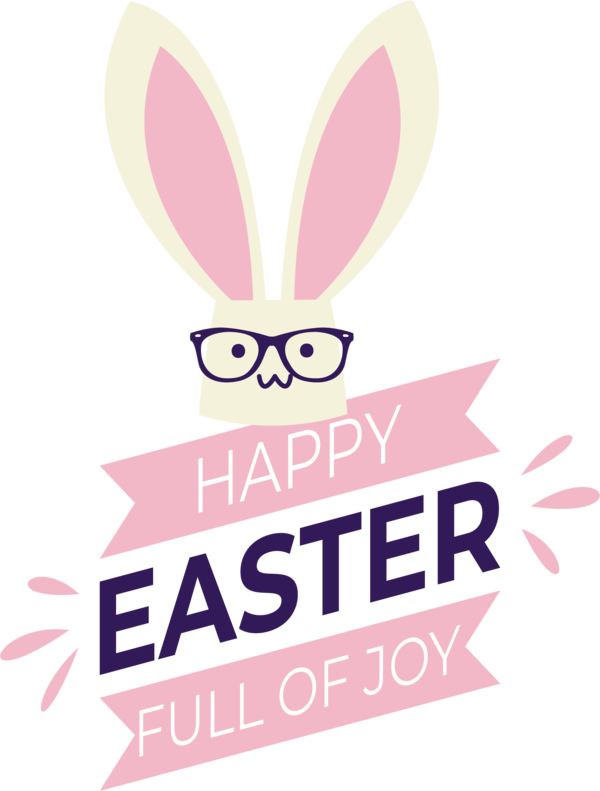 Transparent Easter Easter Bunny Logo Line for Easter Day for Easter