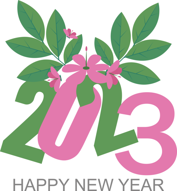 Transparent New Year Floral design Flower Flower bouquet for Happy New Year 2023 for New Year