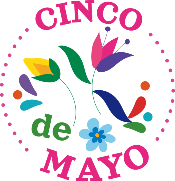 Transparent Cinco de mayo Flower Floral design Rose for Fifth of May for Cinco De Mayo