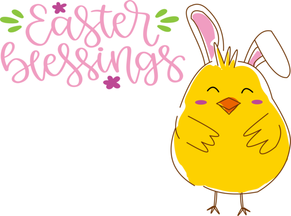 Transparent Easter Easter Bunny Cartoon Line for Easter Day for Easter