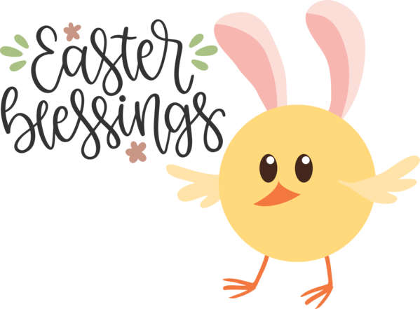 Transparent Easter Rabbit Easter Bunny Birds for Easter Day for Easter