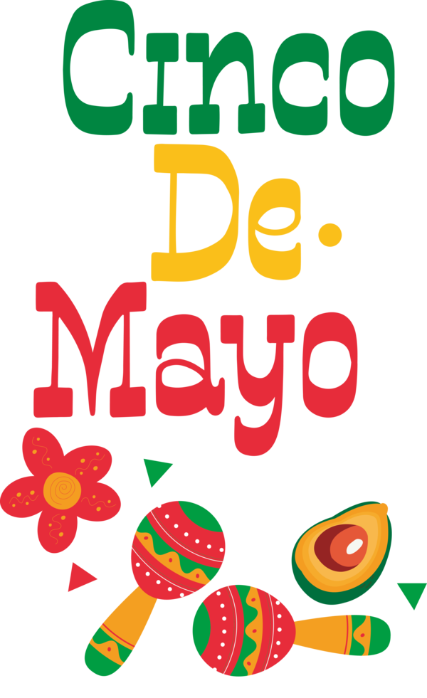 Transparent Cinco de mayo Design Line Fruit for Fifth of May for Cinco De Mayo