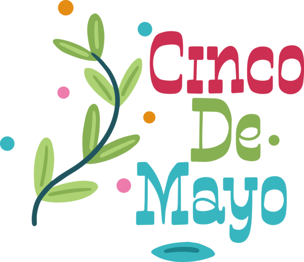 Transparent Cinco de mayo Logo Flower Plant stem for Fifth of May for Cinco De Mayo