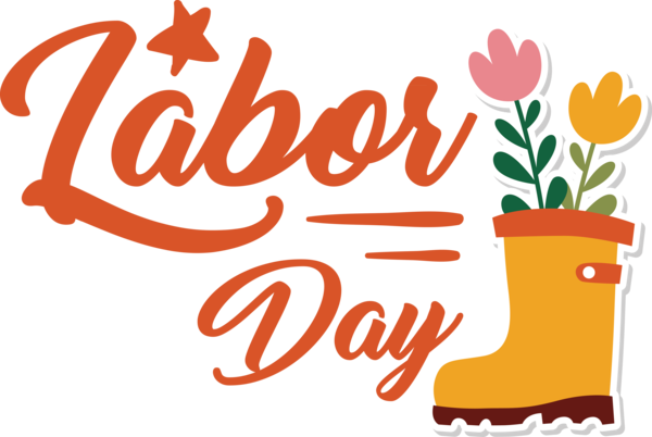 Transparent Labour Day Logo Flower Commodity for Labor Day for Labour Day