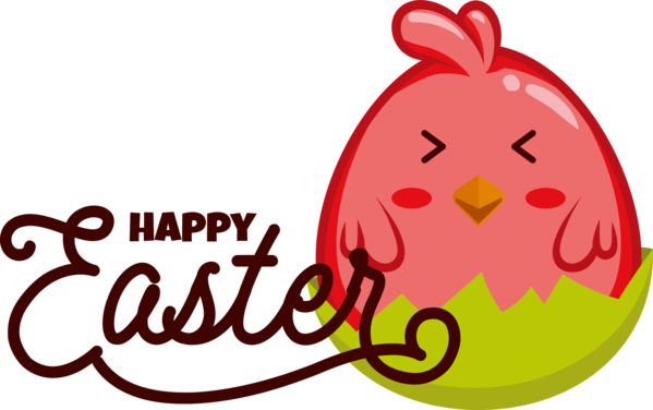 Transparent Easter Logo Text Fruit for Easter Day for Easter