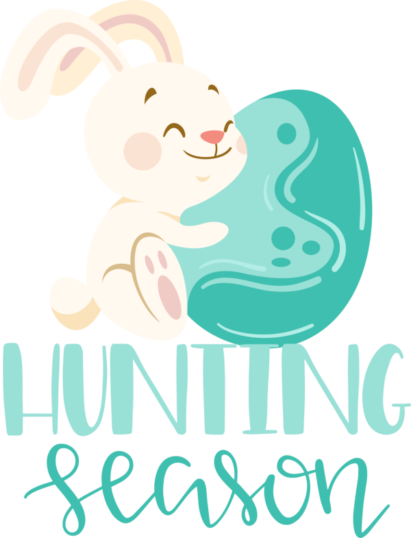 Transparent Easter Cartoon Green Logo for Easter Bunny for Easter