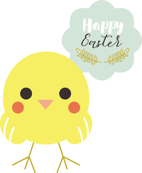 Transparent Easter Birds Smiley Cartoon for Easter Day for Easter