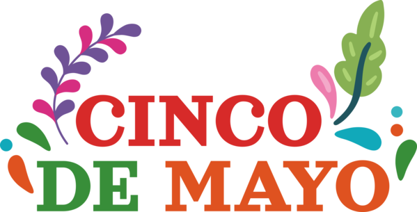 Transparent Cinco de mayo Flower Floral design Logo for Fifth of May for Cinco De Mayo