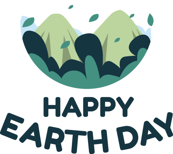 Transparent Earth Day Design Logo Text for Happy Earth Day for Earth Day