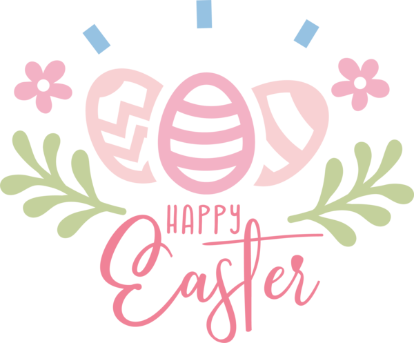 Transparent Easter Drawing Text Design for Easter Day for Easter
