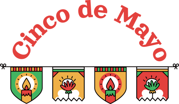 Transparent Cinco de mayo Logo Line Text for Fifth of May for Cinco De Mayo