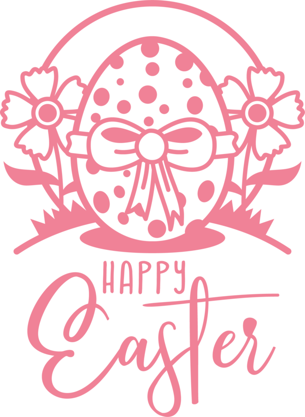 Transparent Easter Stencil Drawing Design for Easter Day for Easter