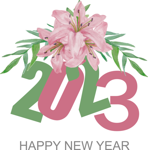 Transparent New Year Watercolor painting Painting Design for Happy New Year 2023 for New Year