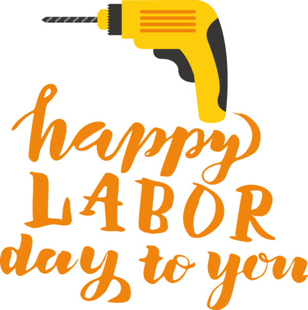 Transparent Labour Day Logo Design Yellow for Labor Day for Labour Day