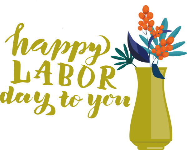 Transparent Labour Day Floral design Leaf Logo for Labor Day for Labour Day