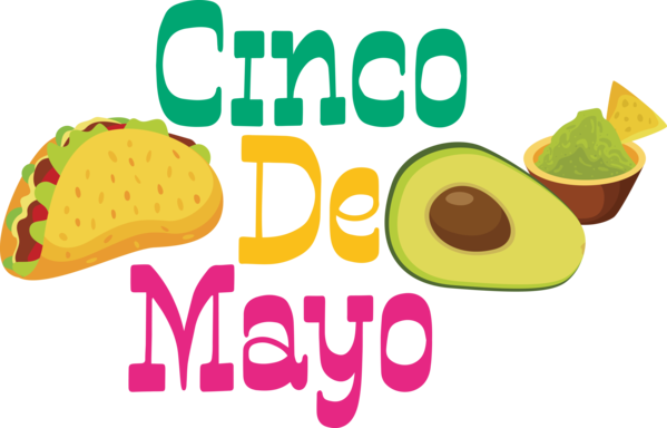 Transparent Cinco de mayo Junk food Logo Superfood for Fifth of May for Cinco De Mayo