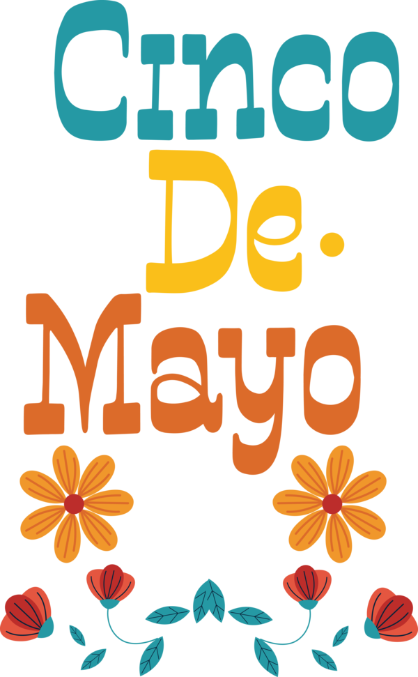 Transparent Cinco de mayo Design Floral design Flower for Fifth of May for Cinco De Mayo