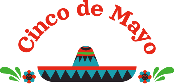 Transparent Cinco de mayo Logo Line Geometry for Fifth of May for Cinco De Mayo