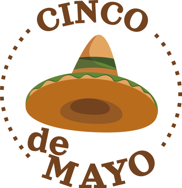 Transparent Cinco de mayo Hat Circle Logo for Fifth of May for Cinco De Mayo