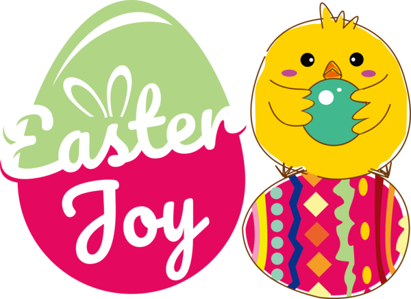 Transparent Easter Cartoon Line Smiley for Easter Day for Easter