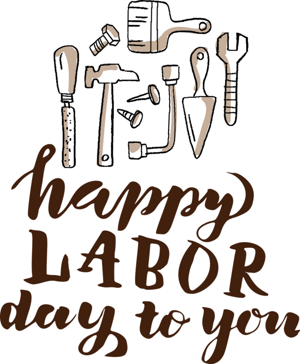 Transparent Labour Day Logo Human Calligraphy for Labor Day for Labour Day