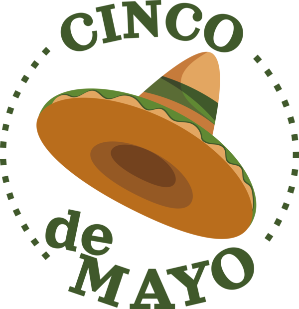 Transparent Cinco de mayo Vegetable Line Logo for Fifth of May for Cinco De Mayo