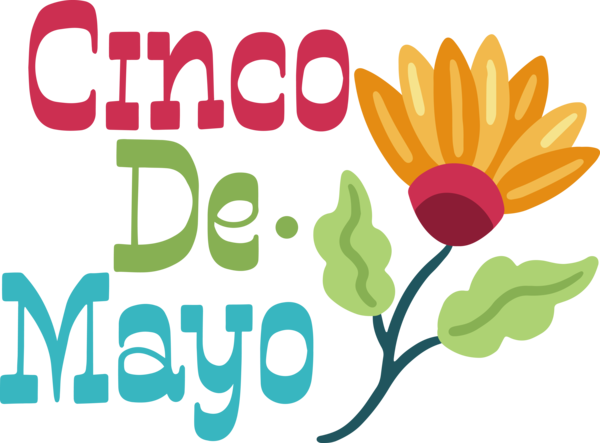 Transparent Cinco de mayo Flower Floral design Design for Fifth of May for Cinco De Mayo