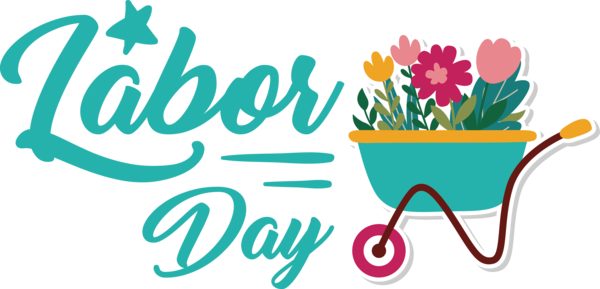 Transparent Labour Day Floral design Flower Logo for Labor Day for Labour Day