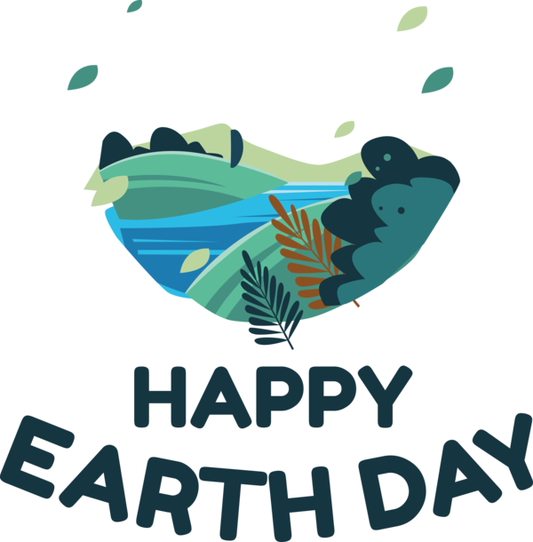 Transparent Earth Day Design Logo Line for Happy Earth Day for Earth Day