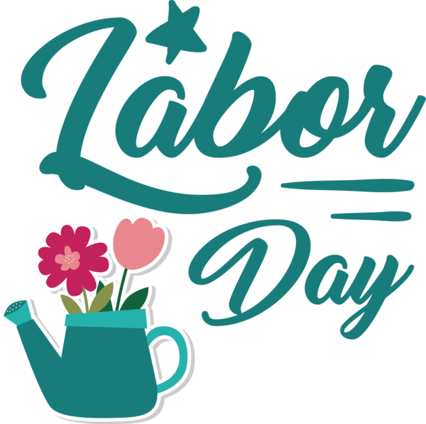 Transparent Labour Day Logo Flower Design for Labor Day for Labour Day
