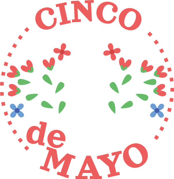 Transparent Cinco de mayo Flower Floral design Rose for Fifth of May for Cinco De Mayo