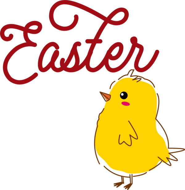 Transparent Easter Birds Cartoon Line for Easter Day for Easter
