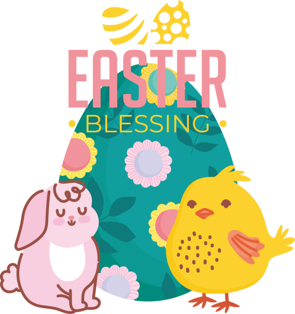 Transparent Easter Easter Bunny Design Drawing for Easter Day for Easter