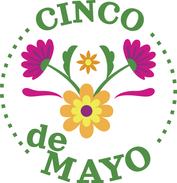 Transparent Cinco de mayo Flower Floral design Rose for Fifth of May for Cinco De Mayo