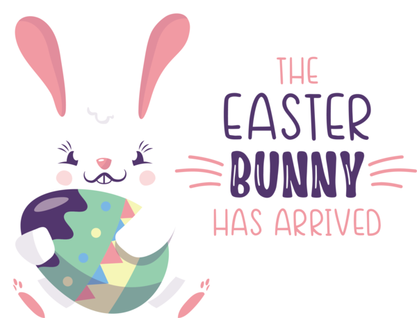 Transparent Easter Easter Bunny Design Logo for Easter Bunny for Easter