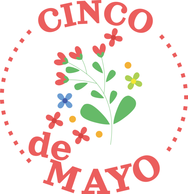 Transparent Cinco de mayo Floral design Design Flower for Fifth of May for Cinco De Mayo