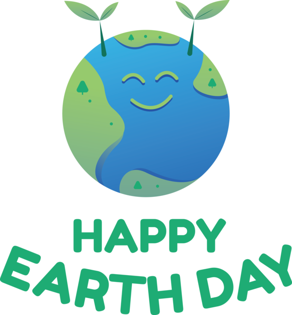 Transparent Earth Day Leaf Logo Smiley for Happy Earth Day for Earth Day
