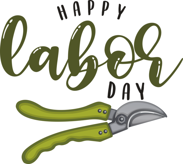 Transparent Labour Day Logo Plant Font for Labor Day for Labour Day