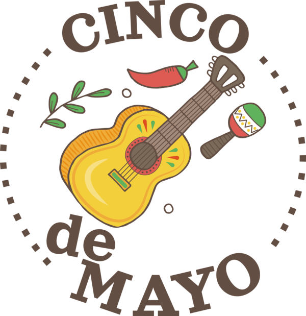 Transparent Cinco de mayo Guitar Accessory Cosmovitral Guitar for Fifth of May for Cinco De Mayo