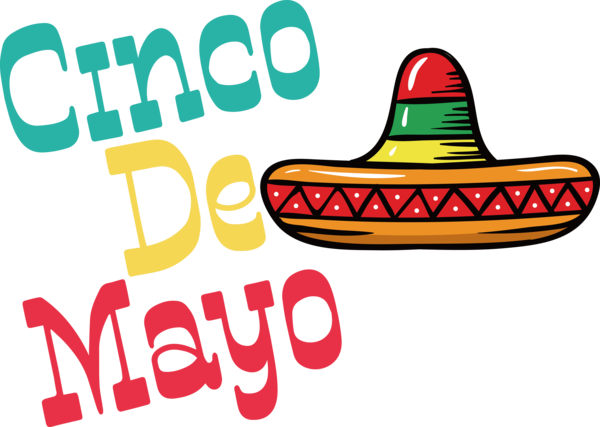 Transparent Cinco de mayo Logo Line Mathematics for Fifth of May for Cinco De Mayo