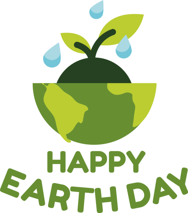 Transparent Earth Day Logo Leaf Plant stem for Happy Earth Day for Earth Day