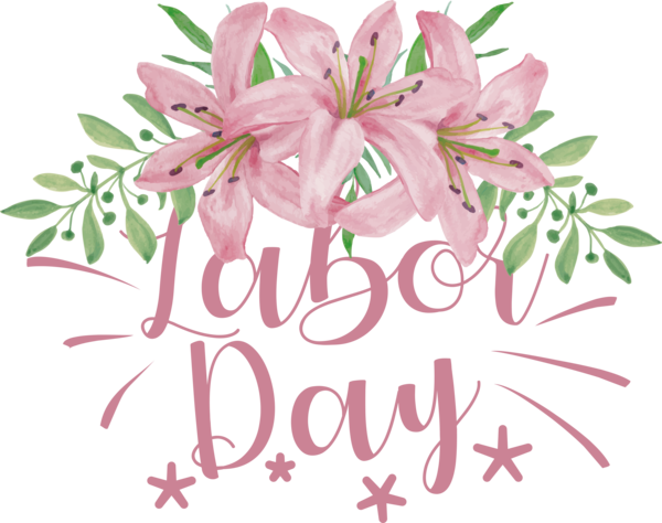 Transparent Labour Day Watercolor painting Design Flower for Labor Day for Labour Day