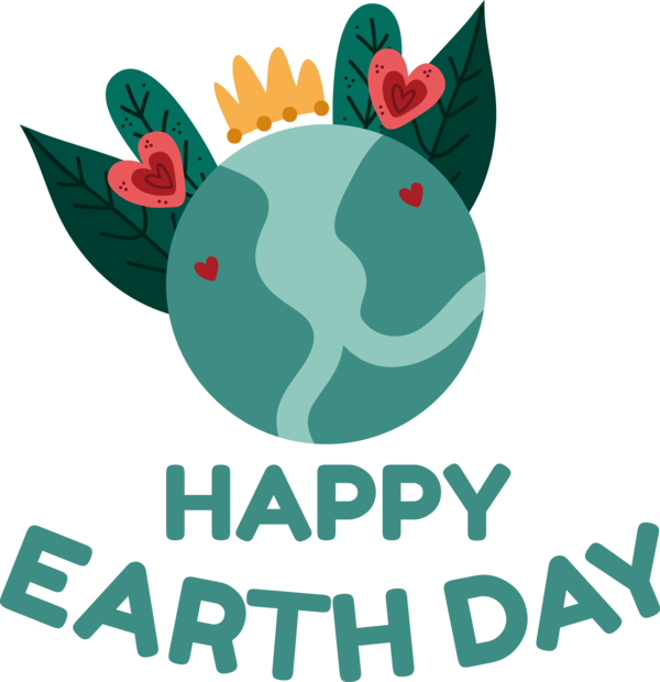 Transparent Earth Day Leaf Flower Logo for Happy Earth Day for Earth Day