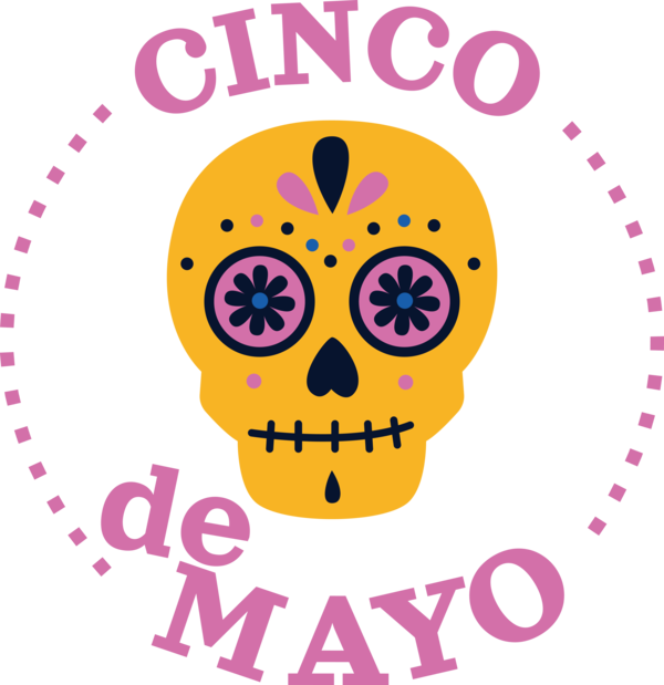 Transparent Cinco de mayo Festival de las Calaveras Calavera Day of the Dead for Fifth of May for Cinco De Mayo