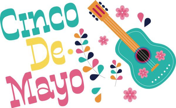 Transparent Cinco de mayo Guitar Accessory Design Logo for Fifth of May for Cinco De Mayo