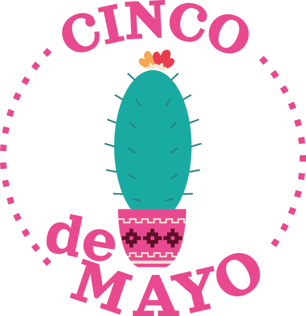 Transparent Cinco de mayo Flower Logo Line for Fifth of May for Cinco De Mayo