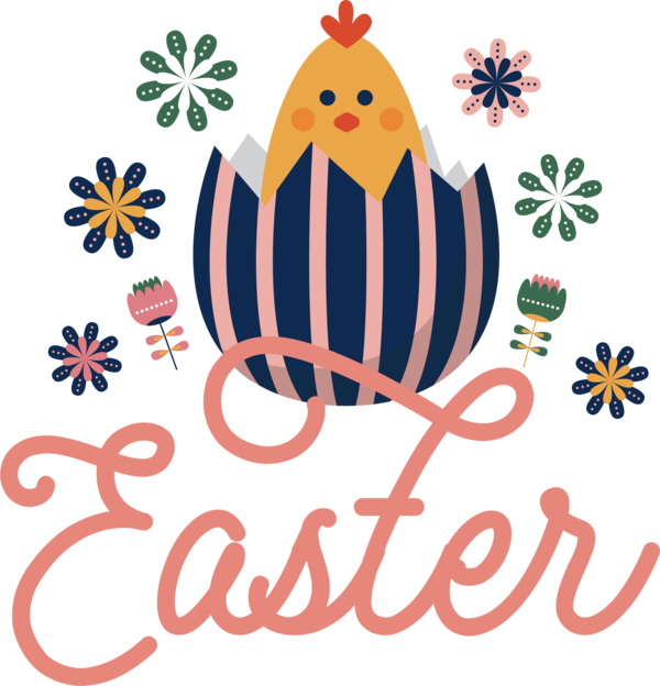 Transparent Easter Design Logo Line for Easter Day for Easter